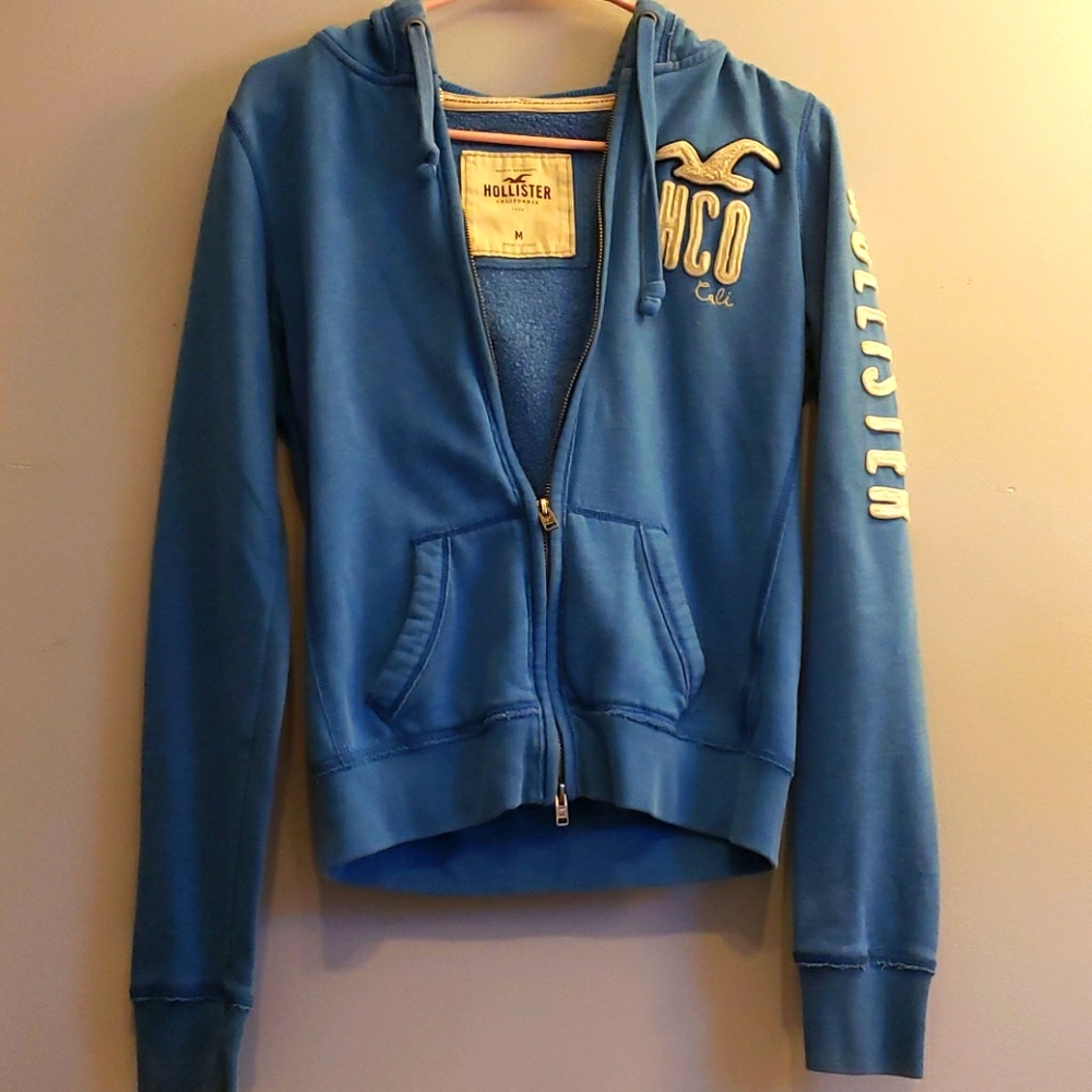 🔥 blue Hollister zip up - Picture 2 of 5